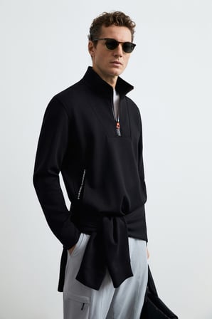 Wyatt Erkek Sweatshirt Siyah