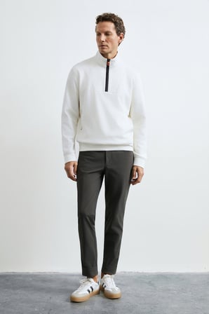 Wyatt Erkek Sweatshirt Kırık Beyaz