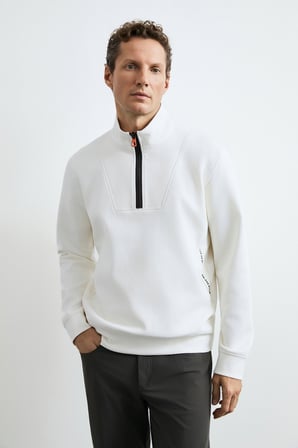 Wyatt Erkek Sweatshirt Kırık Beyaz