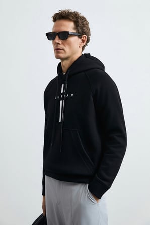 Decland Erkek Sweatshirt Siyah