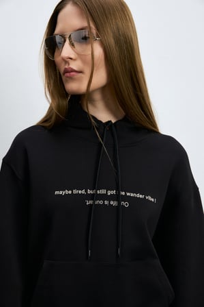 Cassandra Kadın Örme Sweatshırt Siyah