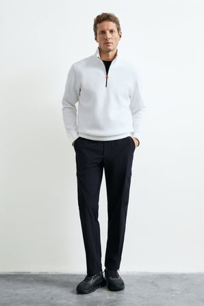 Chase Erkek Sweatshirt Kırık Beyaz