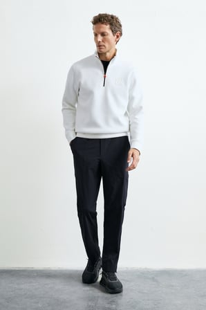 Chase Erkek Sweatshirt Kırık Beyaz