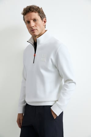Chase Erkek Sweatshirt Kırık Beyaz