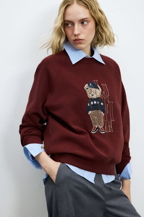 Dıamond Kadın Örme Sweatshırt Bordo