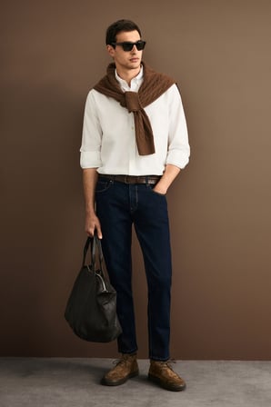 Danıel Erkek Basic Gömlek Regular Fit Beyaz