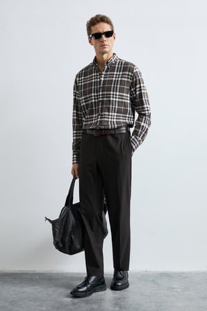 Peter Erkek Basic Gömlek Regular Fit Haki