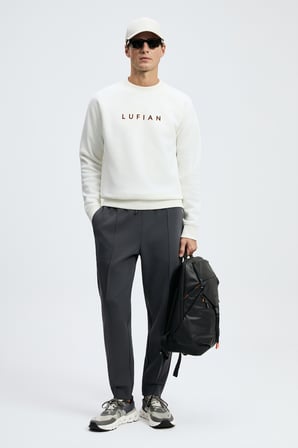 Bren Erkek Sweatshirt Kırık Beyaz