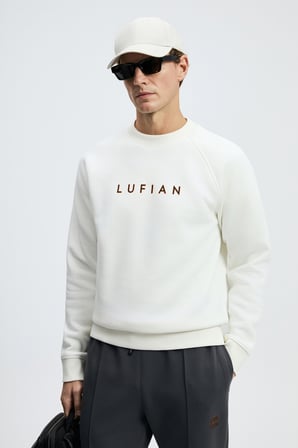 Bren Erkek Sweatshirt Kırık Beyaz