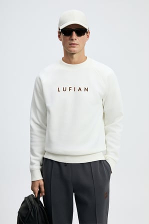 Bren Erkek Sweatshirt Kırık Beyaz