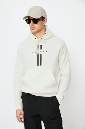 Decland Erkek Sweatshirt Kırık Beyaz