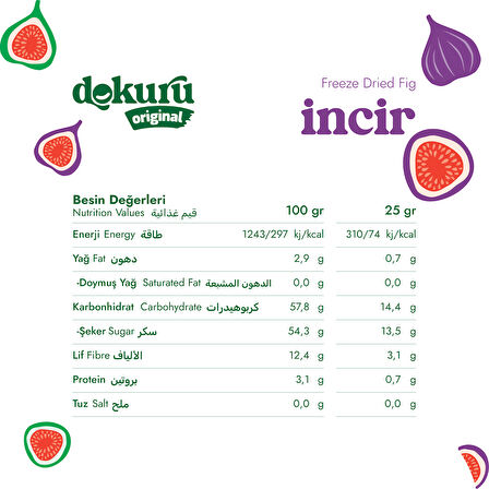 Dokuru Original İncir Atıştırmalık Meyve Cipsi