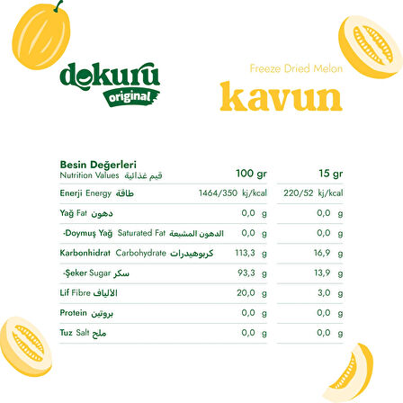 Dokuru Original Kavun Atıştırmalık Meyve Cipsi