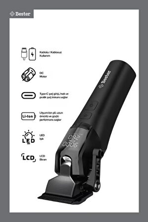 Bester HC9553 Profesyonel Lityum Ion Saç Kesme Makinesi