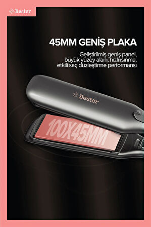 Bester S9100 ProLuxe FlexStyle 45mm Geniş Plakalı Saç Düzleştirici