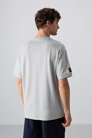 Tommy Life Erkek Taş Oversize T-shirt 88339  