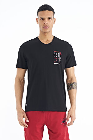 Tommy Life Erkek Siyah  0 Yaka T-shirt 88186 