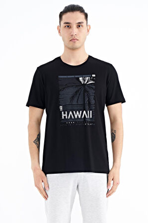 Tommy Life Erkek Siyah 0 Yaka T-shirt 88190 