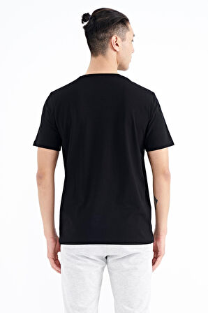 Tommy Life Erkek Siyah 0 Yaka T-shirt 88190 