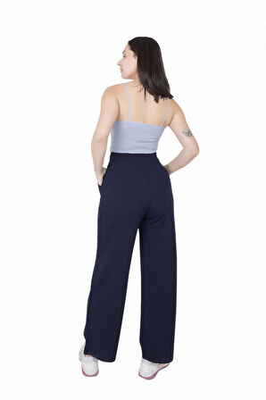Looksense Kadın Kemerli Çift Köprülü  Pantolon 01014  