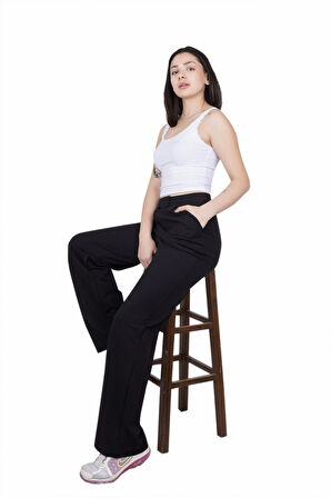 Looksense Kadın Cırtlı Palazo Pantolon 1008  