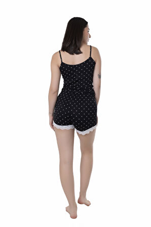 Looksense Kadın Dantelli Şortlu Pijama Takım 03006 