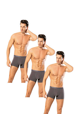  Looksense Erkek Dude 3Lü İnce Bel Lastikli Likralı Boxer 12003 