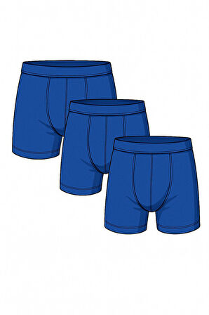  Looksense Erkek Dude 3Lü İnce Bel Lastikli Likralı Boxer 12003 