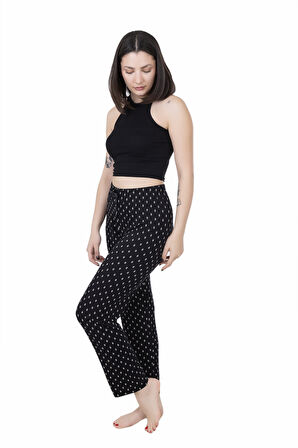 Looksense Kadın Siyah Viskon Tek Alt Pijama 03200 