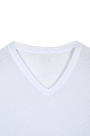 Bsm Erkek Supima Pamuk V Yaka T-shirt 41853 