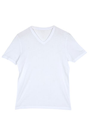 Bsm Erkek Supima Pamuk V Yaka T-shirt 41853 