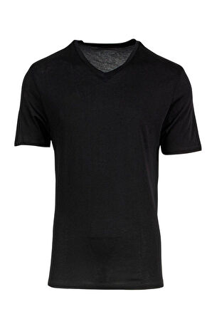 Bsm Erkek Supima Pamuk V Yaka T-shirt 41853 