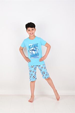 erkek çocuk kısa kollu pijama takımı game changer  mavi