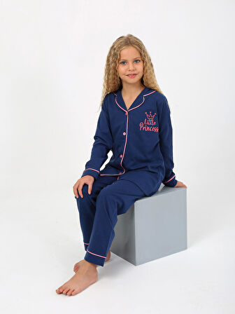Kız Çocuk Uzun Kollu %100 Pamuklu Pijama Takımı Little Princess