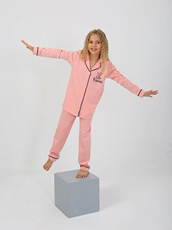 Kız Çocuk Uzun Kollu %100 Pamuklu Pijama Takımı Little Princess
