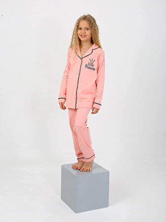Kız Çocuk Uzun Kollu %100 Pamuklu Pijama Takımı Little Princess