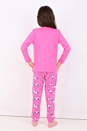 Kız Çocuk Uzun Kollu Pijama Takımı My Friend Unicorn