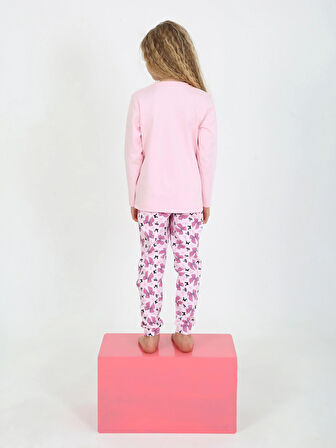 Kız Çocuk Uzun Kollu %100 Pamuklu Pijama Takımı Place Paris