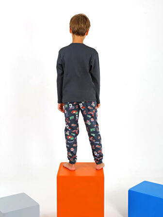 Erkek Çocuk Uzun Kollu %100 Pamuklu Pijama Takımı West Coast