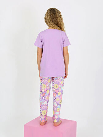 Kız Çocuk Kısa Kollu %100 Pamuklu Pijama Takımı Be Kind
