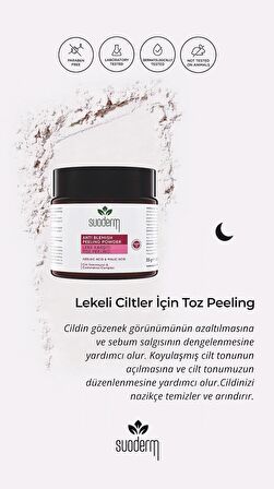 SUODERM Anti Blemish Peeling Powder Cilt Temizleyici Ve Canlandırıcı Complex %0.2 Azelaic Acid & Malic Acid