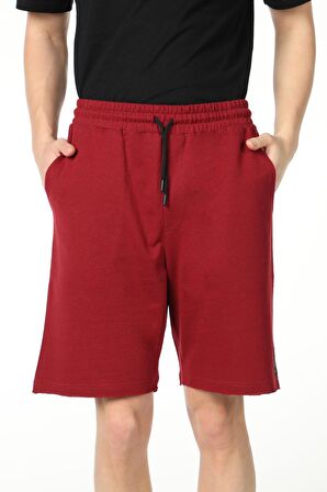 defy's ERKEK PAÇA DETAYLI ŞORT BORDO - S