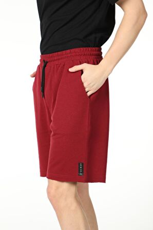 defy's ERKEK PAÇA DETAYLI ŞORT BORDO - XXL