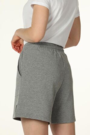 defy's KADIN 3 İPLİK ŞORT ANTRASİT MELANJ - XL