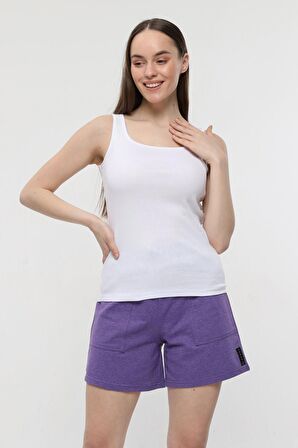 defy's KADIN GENİŞ ASKILI TİŞÖRT BEYAZ - XS