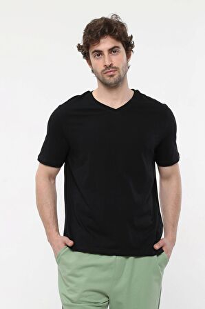 defy's ERKEK KISA KOLLU BASKILI OVERSIZE KALIP BİSİKLET YAKA TİŞÖRT
