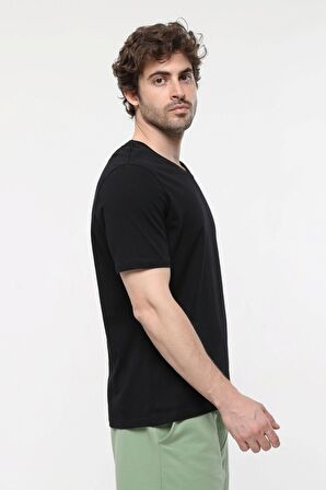 defy's ERKEK KISA KOLLU BASKILI OVERSIZE KALIP BİSİKLET YAKA TİŞÖRT