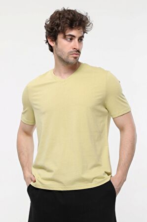 defy's ERKEK KISA KOLLU BASKILI OVERSIZE KALIP BİSİKLET YAKA TİŞÖRT