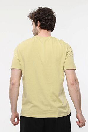 defy's ERKEK KISA KOLLU BASKILI OVERSIZE KALIP BİSİKLET YAKA TİŞÖRT