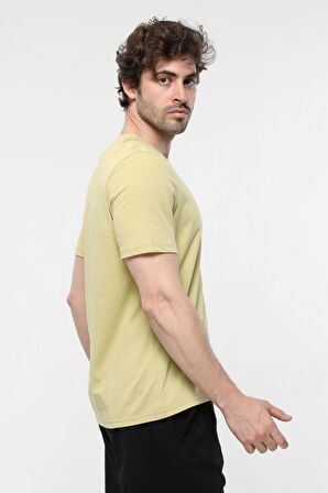 defy's ERKEK KISA KOLLU BASKILI OVERSIZE KALIP BİSİKLET YAKA TİŞÖRT